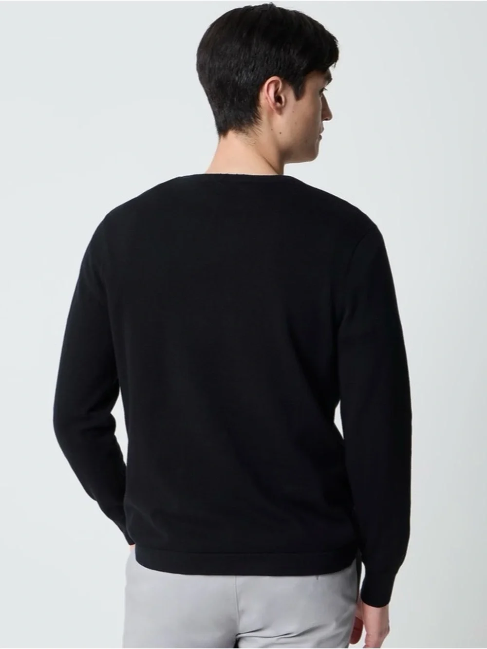 NWT J. Crew Cotton Crewneck Sweater-tee Black